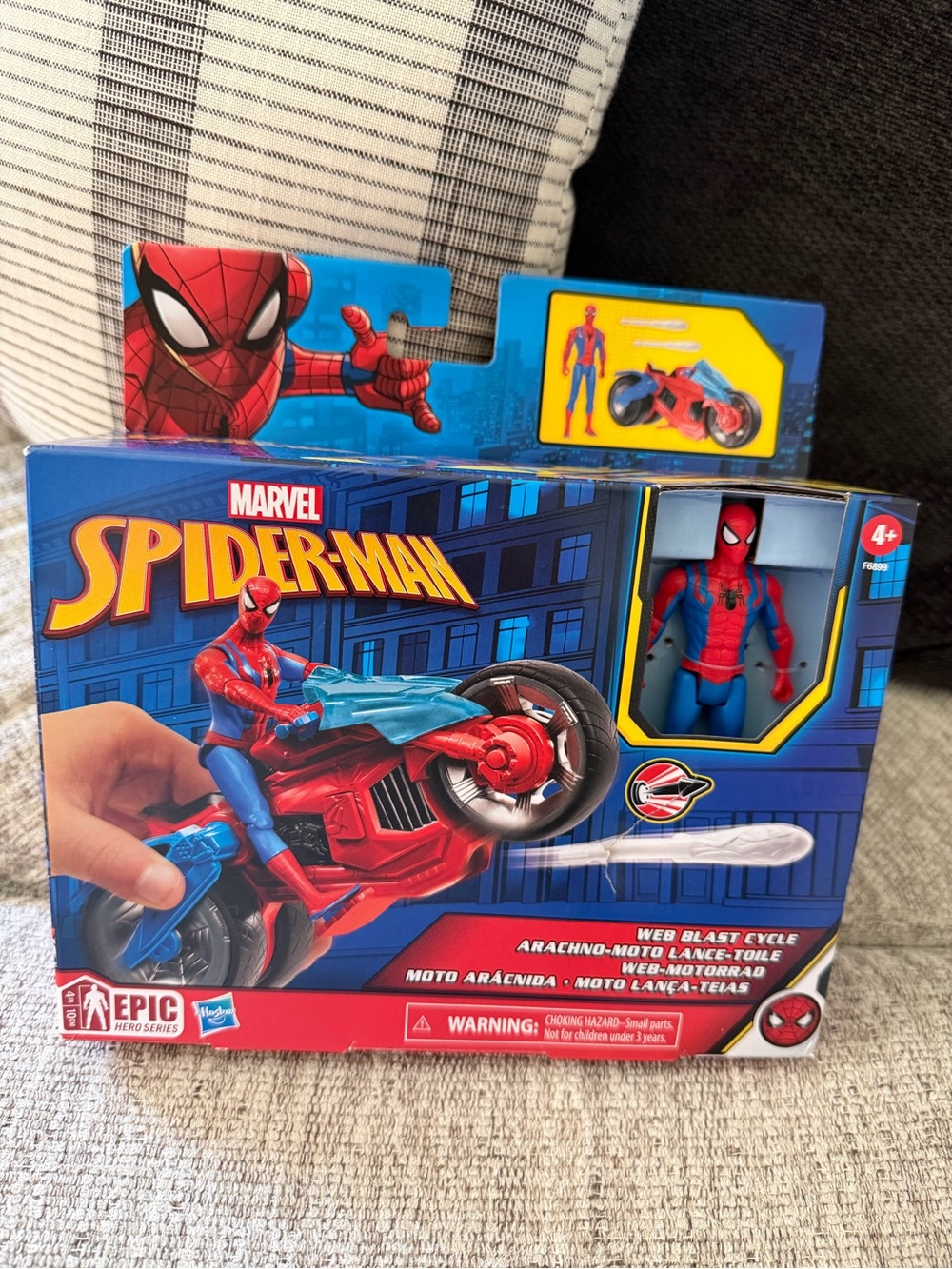 NIB Spider-Man web blast cycle